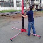 Подъемник серии ТС . Подъем груза до 150 кг. Выпускаем высотой от 3,5 до 5,5 м. На фото  5.5 м.  